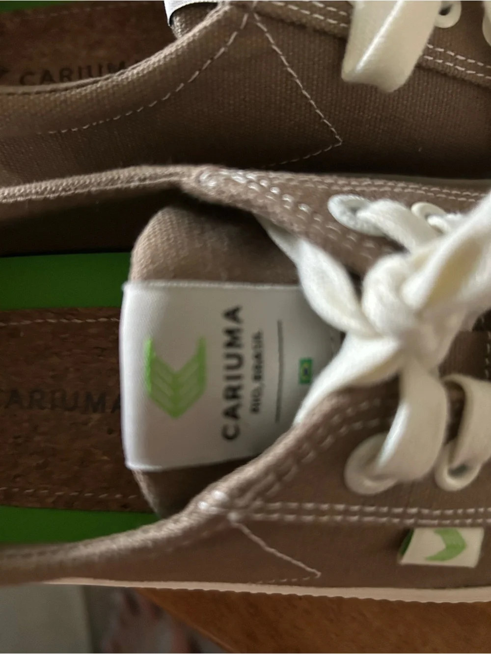 Cariuma Brown Canvas Sneakers with White Laces